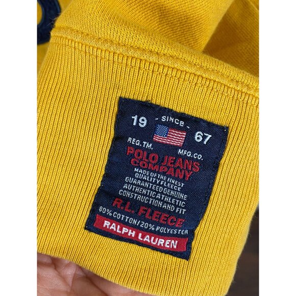 VNTG Ralph Lauren Polo Jeans Company R.L. Fleece Full Zip Hooded Jacket XXL E11 - Picture 5 of 7